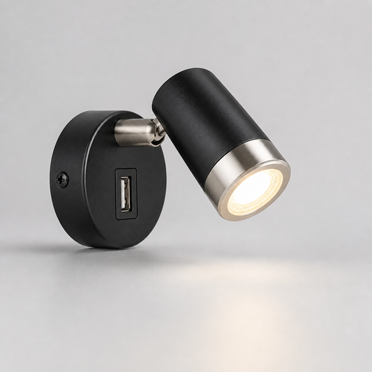 Premium 12V LED RV Reading Light with USB Charger